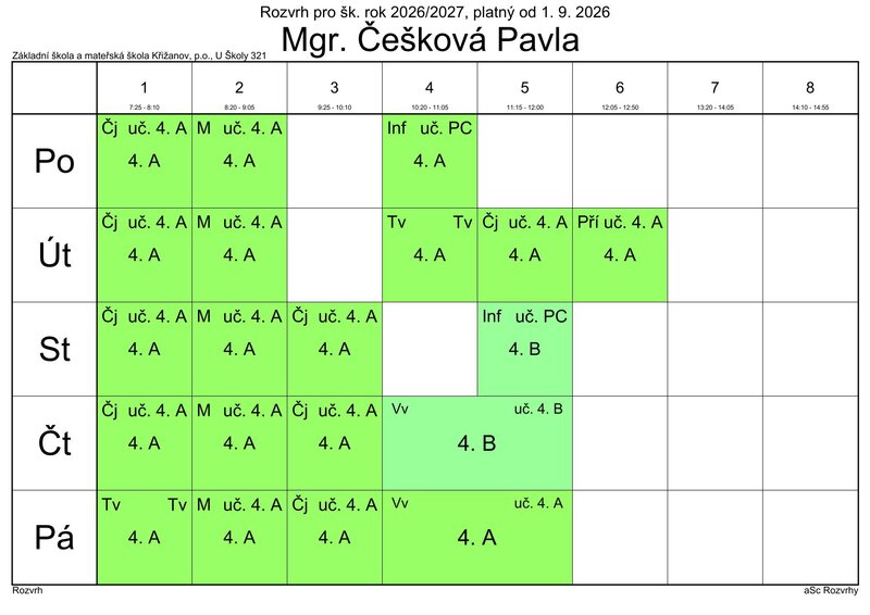 Če&scaron;kov&aacute; 4.A