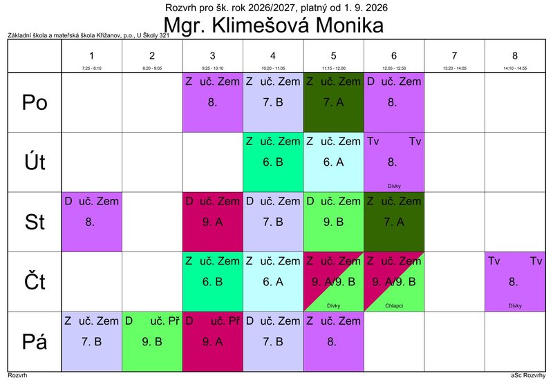 Klime&scaron;ov&aacute; 7.B